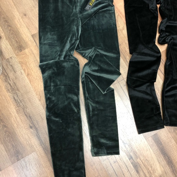 Velour leggings-charcoal - Picture 2 of 4